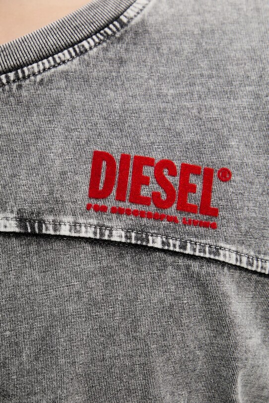 Bombažna kratka majica Diesel T-HOXT T-SHIRT A16916.0PKAN siva