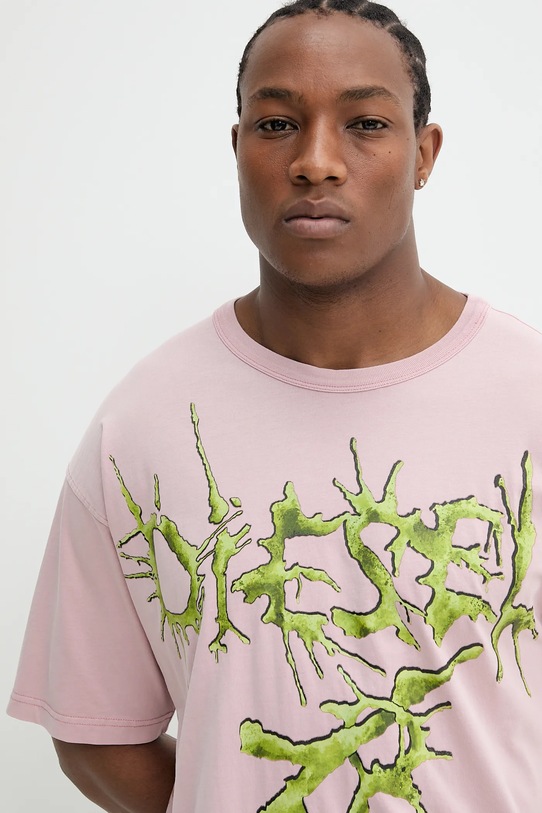 Diesel tricou din bumbac T-BOXT-R28 T-SHIRT roz A17639.0SLBT