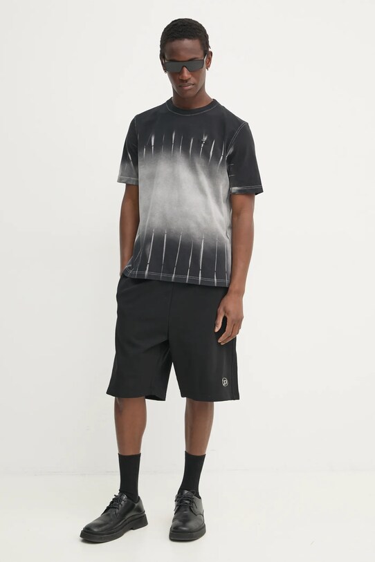 Bavlněné tričko Diesel T-ADJUST-R21 T-SHIRT A17801.0SLBQ černá SS25