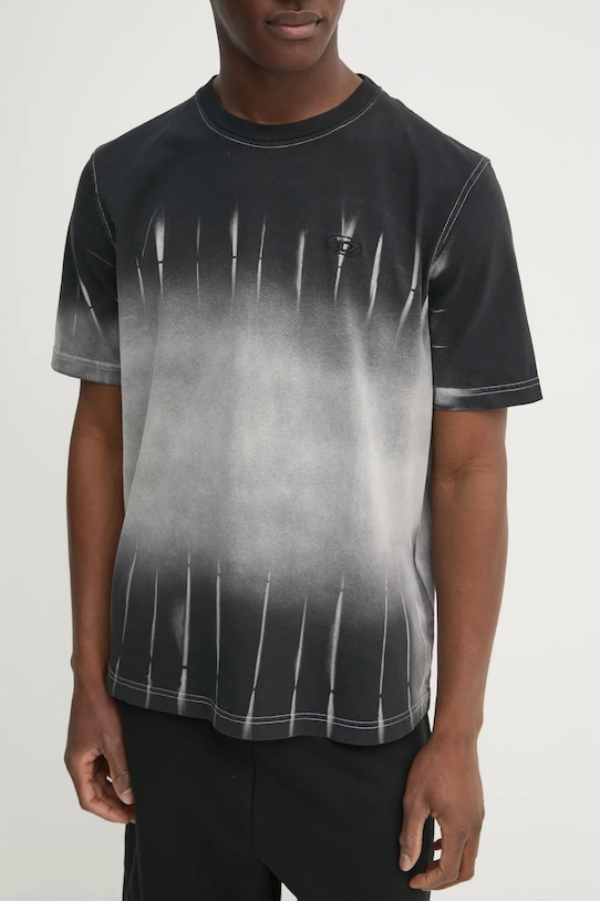 Bavlněné tričko Diesel T-ADJUST-R21 T-SHIRT černá A17801.0SLBQ