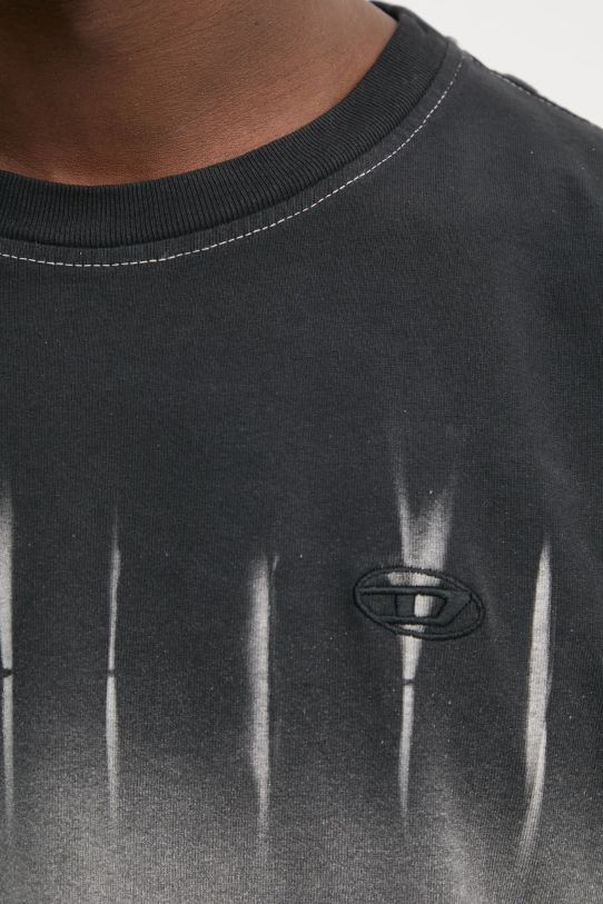 Bavlněné tričko Diesel T-ADJUST-R21 T-SHIRT A17801.0SLBQ černá