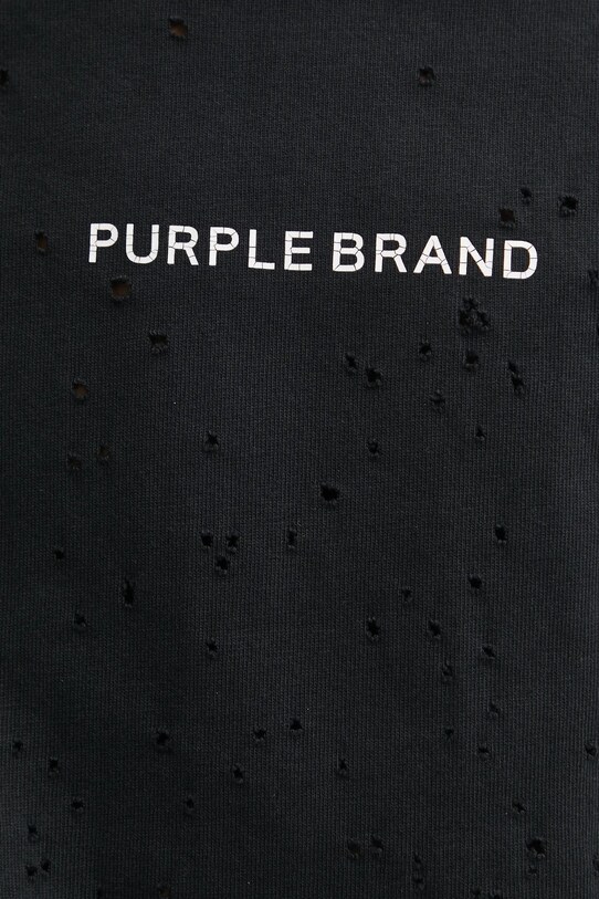Хлопковая футболка PURPLE BRAND HWT JERSEY SS TEE P117.HBBT125 чёрный