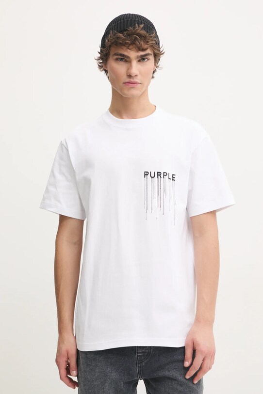 Odzież PURPLE BRAND t-shirt bawełniany HWT JERSEY SS TEE P117.HWWD125 biały