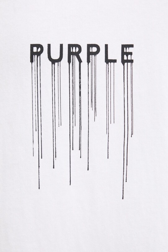 PURPLE BRAND t-shirt bawełniany HWT JERSEY SS TEE P117.HWWD125 biały