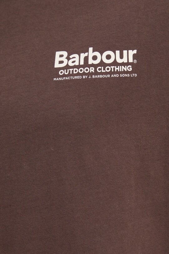 Pamučna majica Barbour MTS1382BR98 smeđa