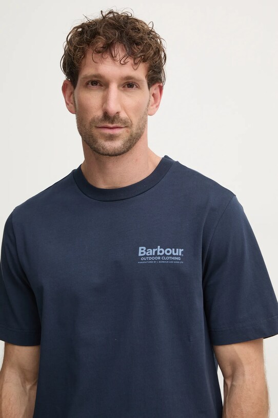 Barbour t-shirt bawełniany granatowy MTS1382NY91