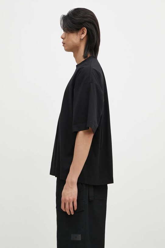 Хлопковая футболка VETEMENTS Oval Logo Cropped Boxy UA66TR600BR чёрный SS25