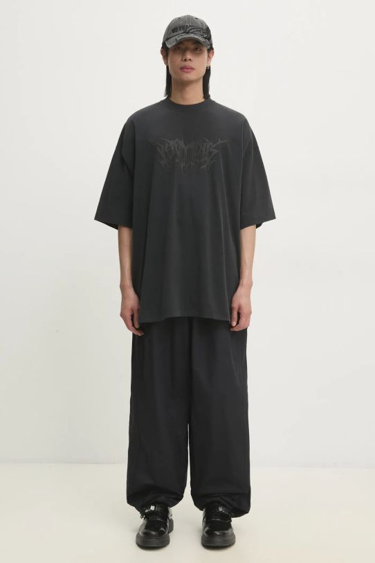 Хлопковая футболка VETEMENTS Drip Metal Oversized UA66TR660B