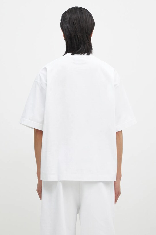 Одежда Хлопковая футболка VETEMENTS Vet Cropped Cropped Boxy UA66TR685W белый