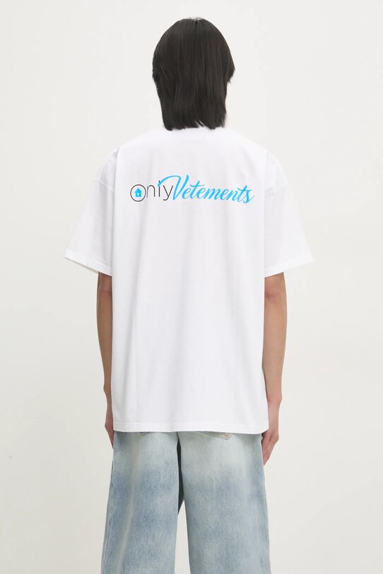 Odzież VETEMENTS t-shirt bawełniany Only Vetements Regular UA66TR755W biały