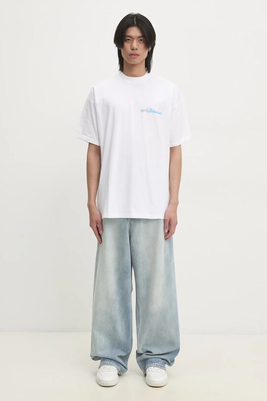VETEMENTS t-shirt bawełniany Only Vetements Regular UA66TR755W biały