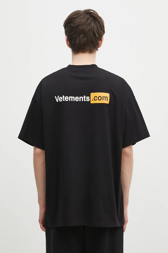 VETEMENTS cotton t-shirt Vetements.Com Regular relaxed black UA66TR750B