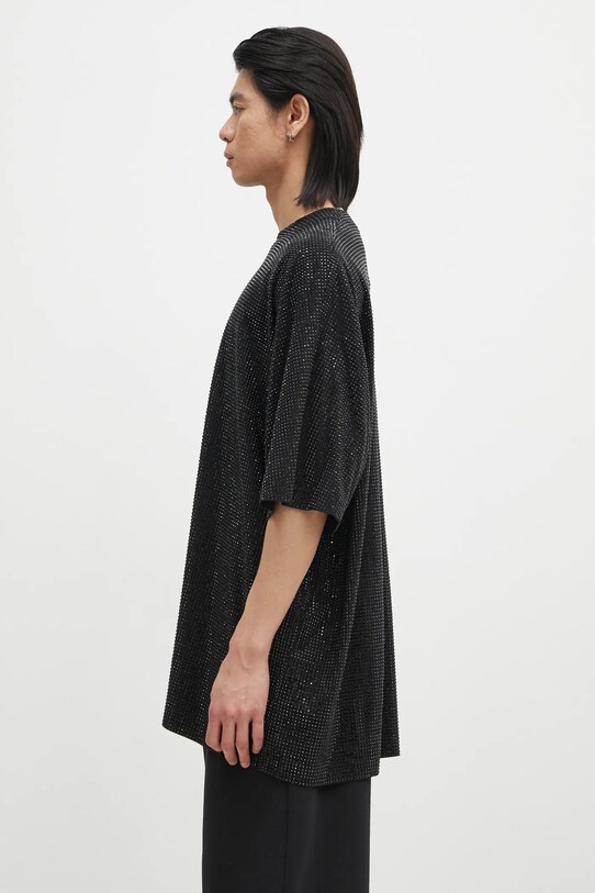 VETEMENTS t-shirt bawełniany Iced-Out Oversized UA66TR900B czarny SS25