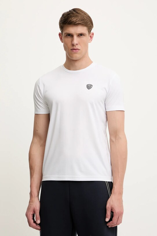 EA7 Emporio Armani t-shirt z elastanem biały PJRGZ.8NPT16