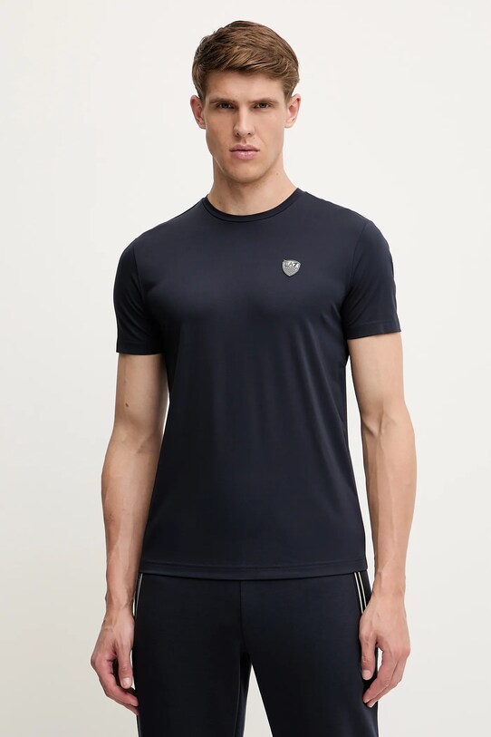 EA7 Emporio Armani t-shirt z elastanem granatowy PJRGZ.8NPT16