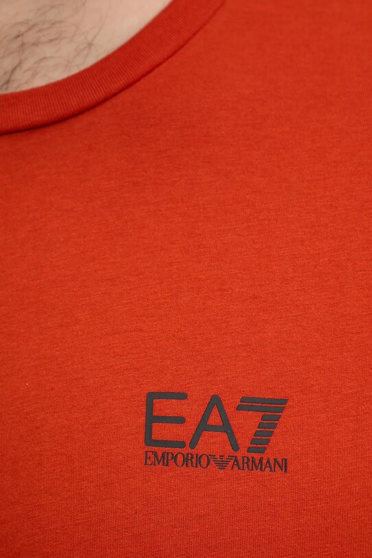 Бавовняна футболка EA7 Emporio Armani AF10375.7M000567 помаранчевий