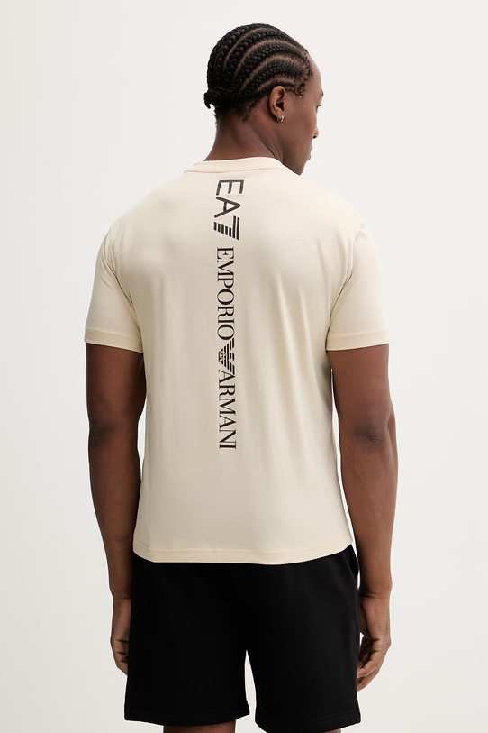Oblačila Bombažna kratka majica EA7 Emporio Armani AF10375.7M000567 bež
