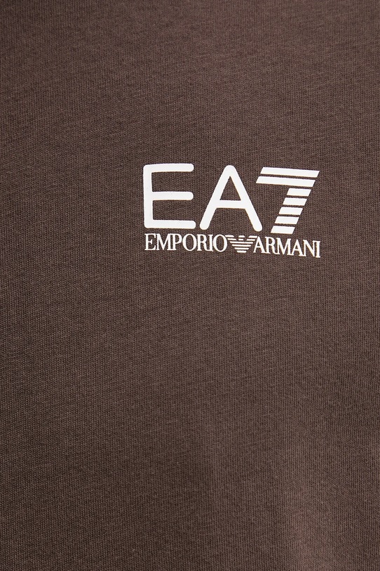 EA7 Emporio Armani t-shirt bawełniany AF10375.7M000567 brązowy