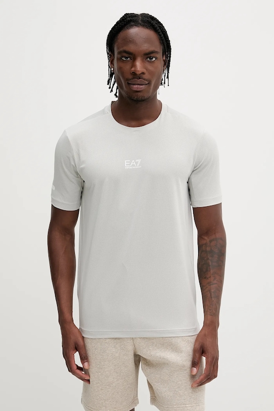 EA7 Emporio Armani maglietta da allenamento semplice grigio AF13912.7M000521