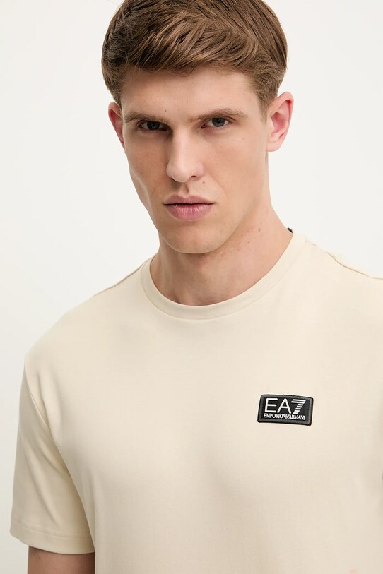 EA7 Emporio Armani t-shirt beżowy AF14616.7M000516