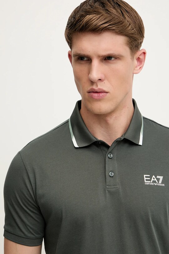 EA7 Emporio Armani polo bawełniane zielony AF10375.7M000277