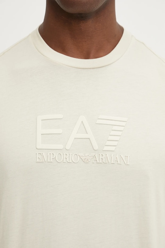 Bavlnené tričko EA7 Emporio Armani AF10375.7M000224 béžová