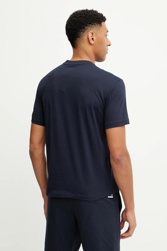 Bombažna kratka majica EA7 Emporio Armani AF10375.7M000224 mornarsko modra SS25