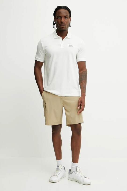 EA7 Emporio Armani polo AF10373.7M000182 beżowy SS25