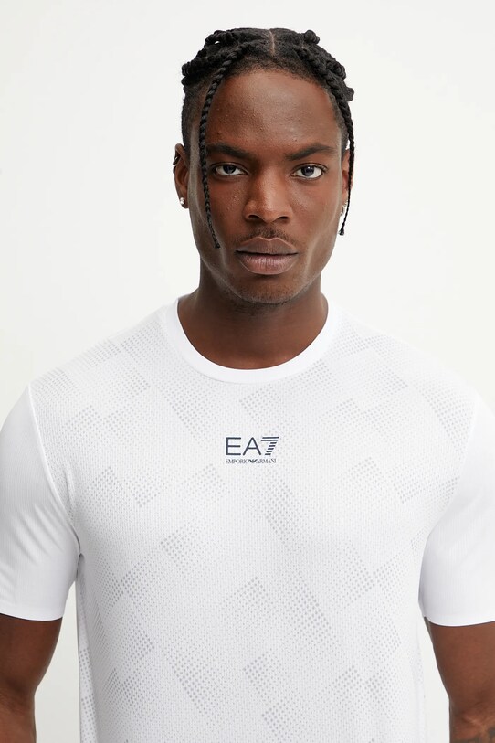 EA7 Emporio Armani t-shirt treningowy biały AF13758.7M000172