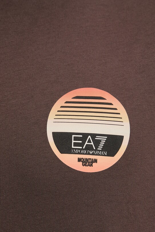 EA7 Emporio Armani t-shirt bawełniany AF12874.7M000081 brązowy