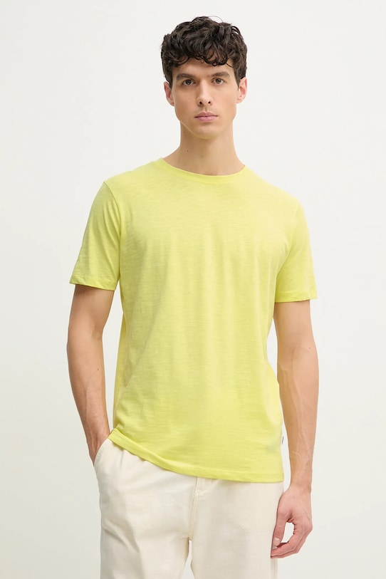 Бавовняна футболка Lindbergh бавовна жовтий 30.400104.PASTEL.YEL