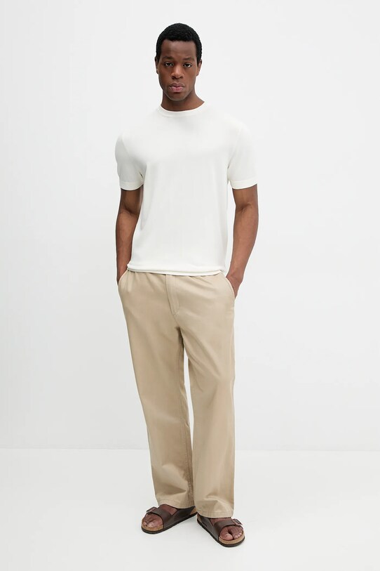 Lindbergh t-shirt 30.800172.SALT.WHITE beige SS25