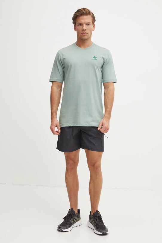 Bavlnené tričko adidas Originals Trefoil JC9993 zelená SS25