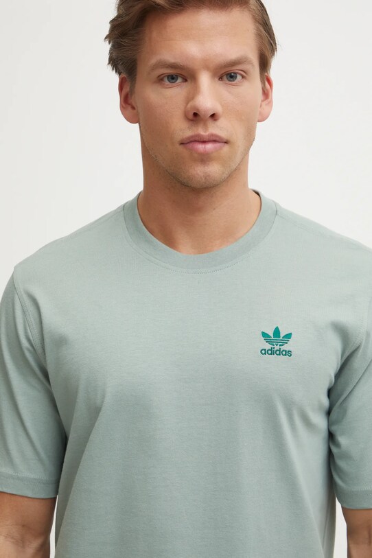 adidas Originals tricou din bumbac Trefoil verde JC9993