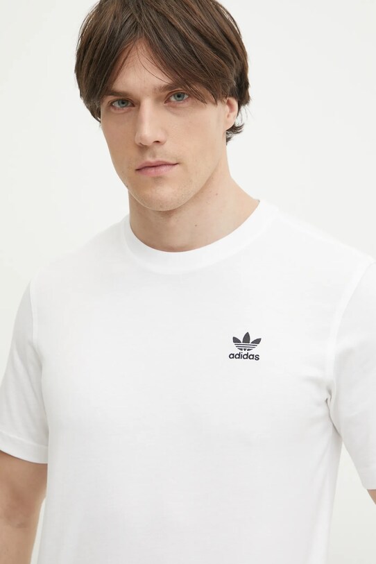 Дрехи Памучна тениска adidas Originals Trefoil JI8544 бял