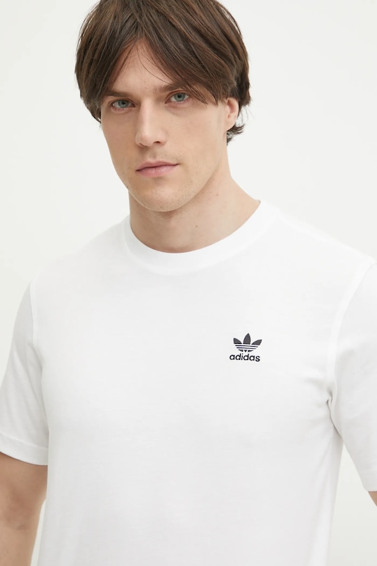 Дрехи Памучна тениска adidas Originals Trefoil JI8544 бял