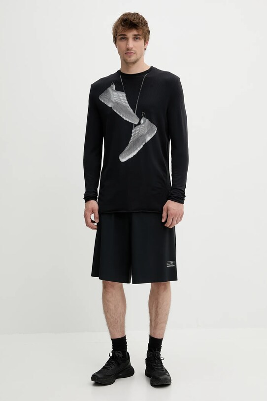 MM6 Maison Margiela camicia a maniche lunghe SH0GC0052.M20101 nero SS25