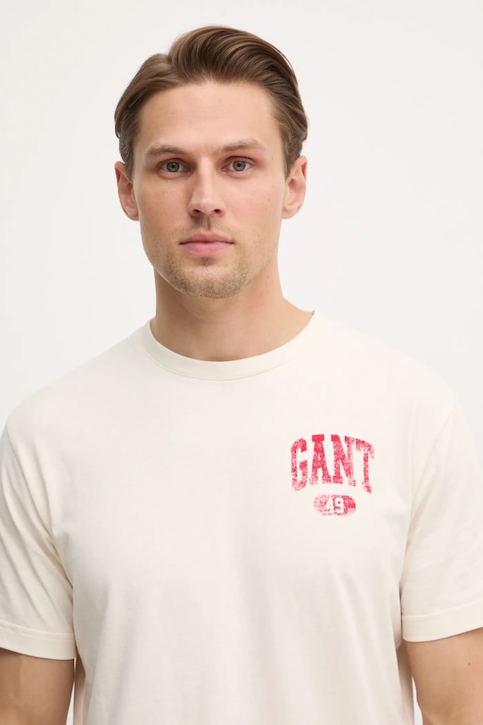 Gant tricou din bumbac bej 2003292
