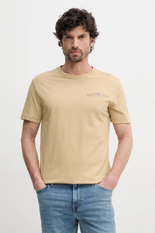 Gant tricou din bumbac print verde 2044017