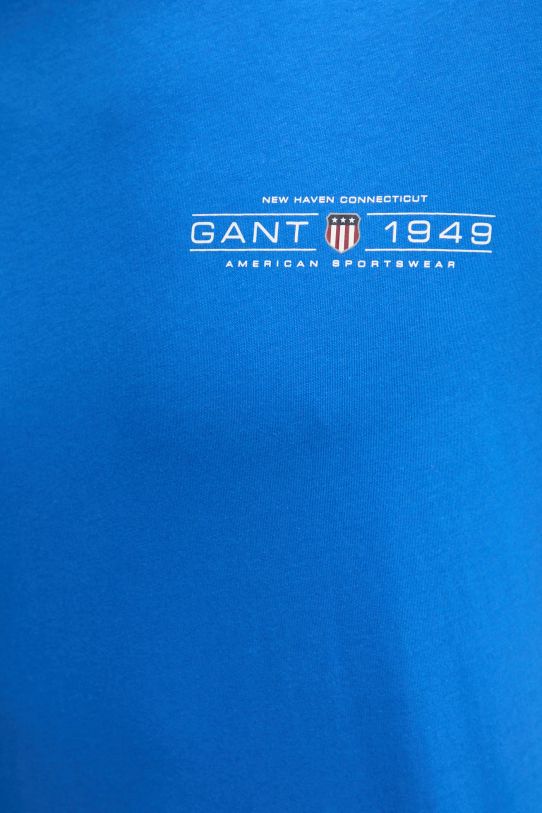 Gant t-shirt bawełniany fioletowy 2044017