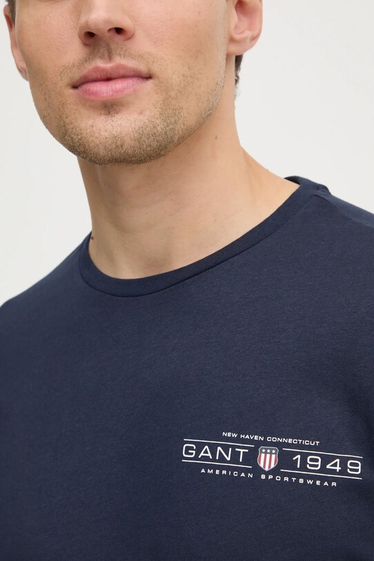 Gant t-shirt bawełniany 2044017 granatowy