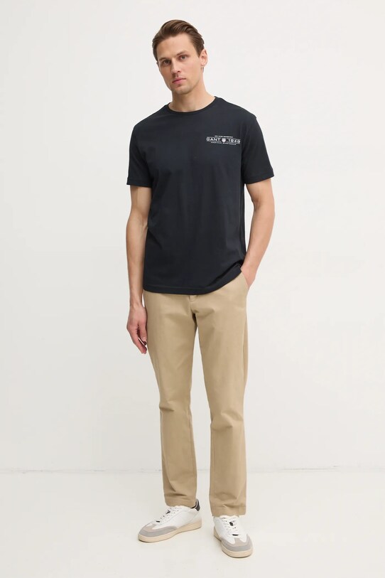 Gant tricou din bumbac 2044017 negru SS25