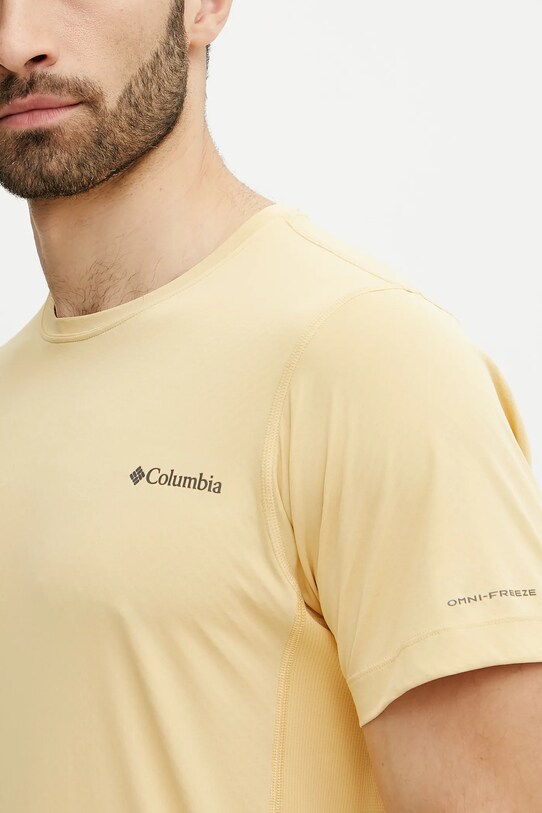 Αθλητικό μπλουζάκι Columbia Zero Rules κίτρινο 2118501