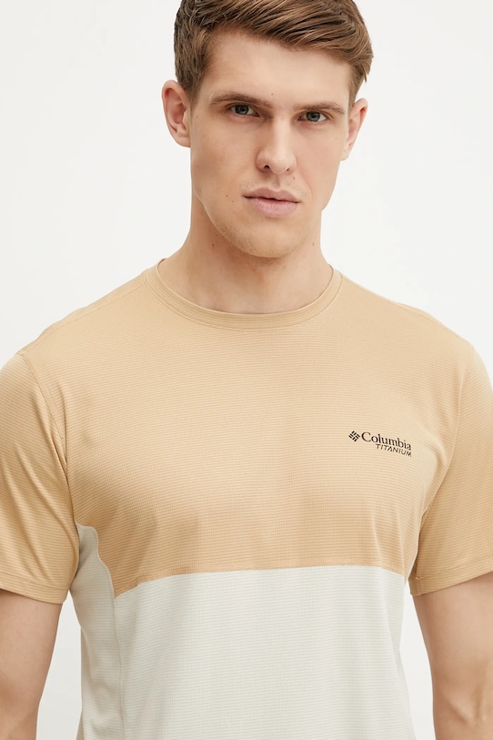 Αθλητικό μπλουζάκι Columbia Cirque River μπεζ 2126222