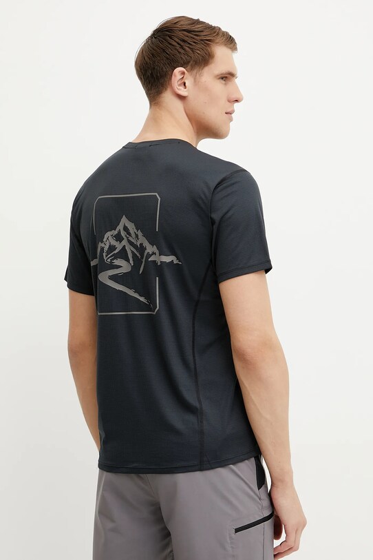 Αθλητικό μπλουζάκι Columbia Cirque River στάμπα μαύρο 2126222