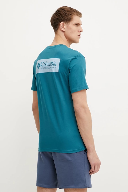 Îmbrăcăminte Columbia tricou din bumbac North Cascades 1834041. turcoaz