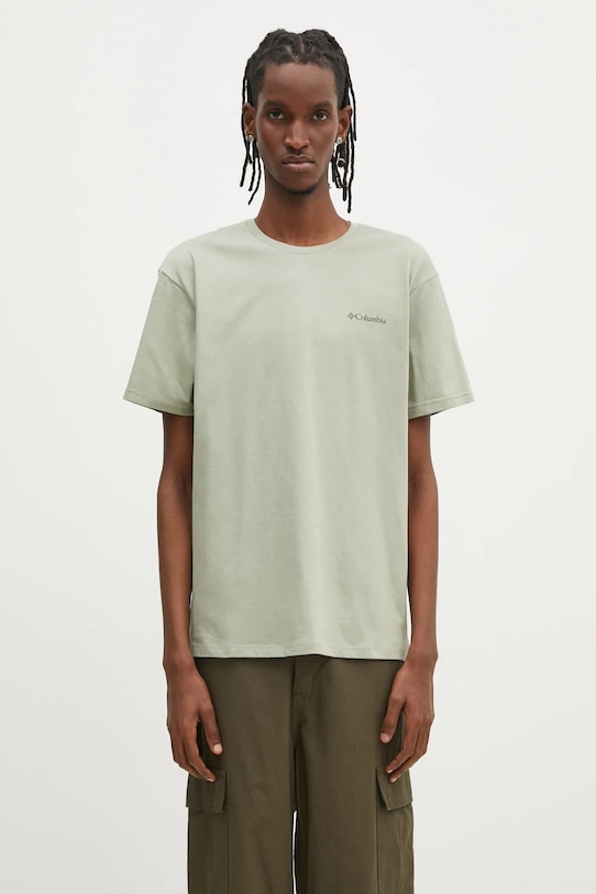 Oblečení Bavlněné tričko Columbia North Cascades 1834041. zelená