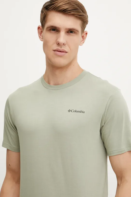 Columbia t-shirt bawełniany North Cascades zielony 1834041.