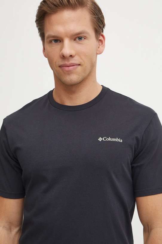Columbia t-shirt bawełniany North Cascades czarny 1834041.