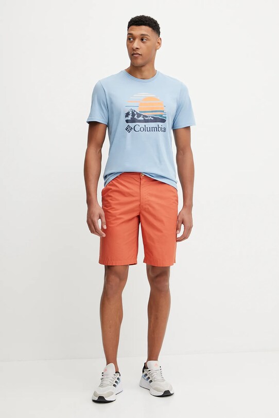 Columbia tricou din bumbac Path Lake 1934814. albastru SS25
